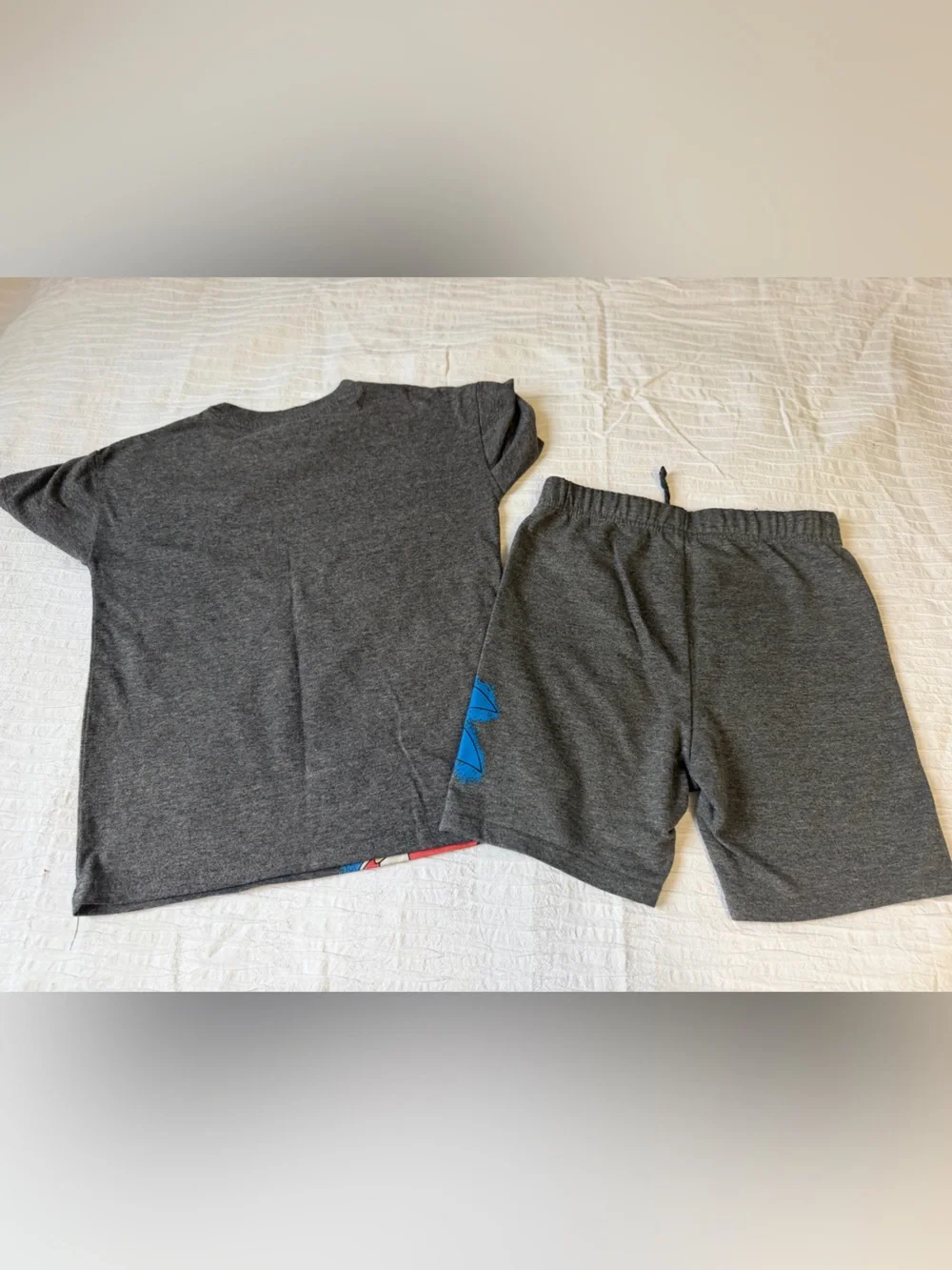Sonic the Hedgehog Boys T-Shirt & Shorts Set Size 7 Gray Blue